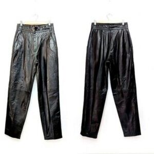 Vintage TOFFS 100% Leather Pants Black Size 2